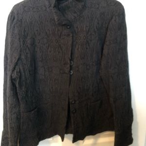 Black brocade blazer